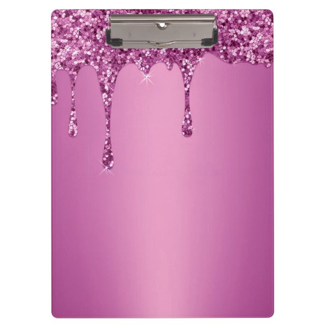 Modern Gold Ombre Marble Glam Metallic Foil  Clipboard (Front)