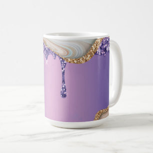Modern Gold Ombre Marble Glam Metallic Foil Coffee Mug