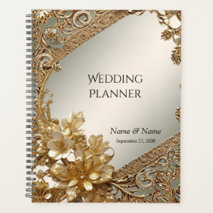 Modern Gold Ornate Floral Planner