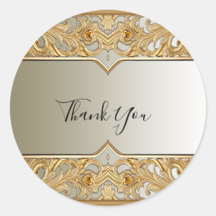 Modern Gold Ornate Sticker