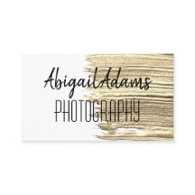 Modern Gold Paint Minimal Business Card