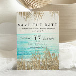 Modern gold palm tree beach photo save the date<br><div class="desc">Modern gold palm tree elegant beach photo with simple typography,  a trendy and tropical save the date wedding theme .</div>