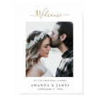 Modern Gold Photo Wedding Rehearsal Dinner Welcome