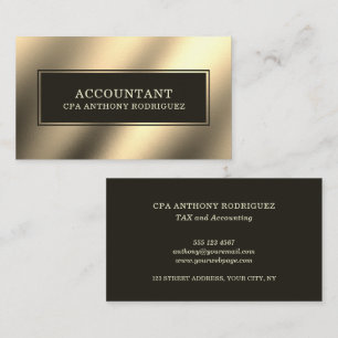 Modern Gold Professional Accountant Business Card