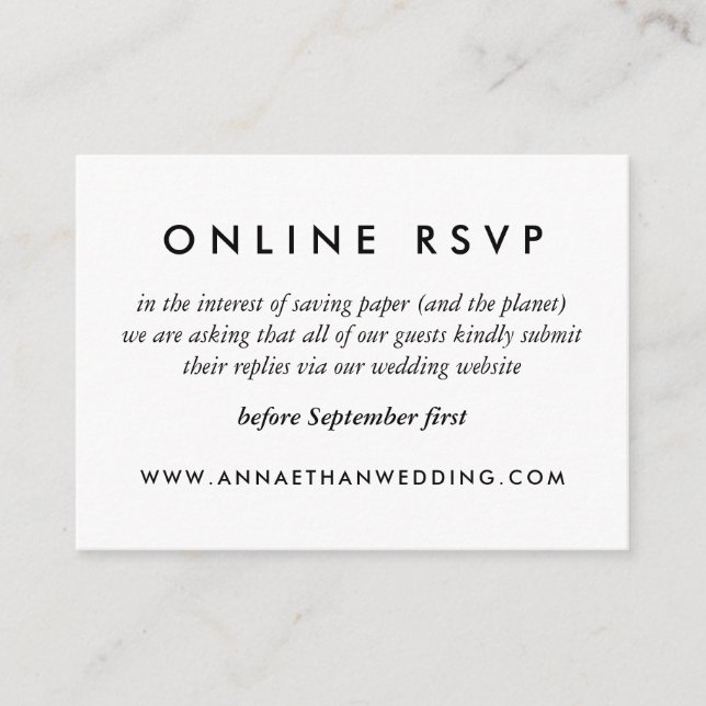 Modern Gold Rings Wedding Online RSVP Card (Front)