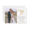 Modern Gold Script 2 Photo Wedding Thank You Card