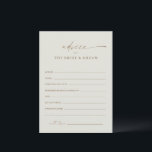 Modern Gold Script Boho Wedding Advice Card<br><div class="desc">Modern Gold Script Boho Wedding Advice Card. Click the personalise button to customise this design.</div>