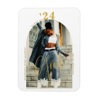 Modern Gold Script Photo 2024 Minimal Graduation