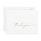 Modern Gold Script Thank You Postcard