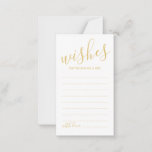 Modern Gold Script Wedding Advice and Wishes Card<br><div class="desc">Add a personal touch to your wedding with a modern script wedding advice and wishes card. This advice card features title in gold modern calligraphy font style and details in gold modern sans serif font style on white background. Perfect for wedding, baby shower, birthday party, bridal shower, bachelorette party and...</div>