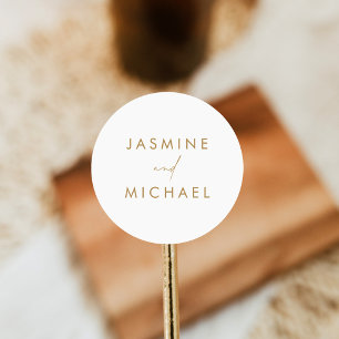 Modern Gold Script Wedding Envelope Seals