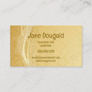 Modern Gold Sparkle Star Custom  Business Card