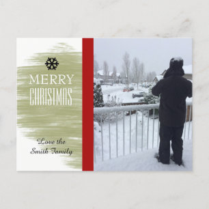 Modern Gold Swatch Holiday Photo Card