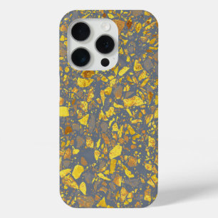 Modern Gold Terrazzo Pattern iPhone 15 Pro Case