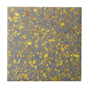 Modern Gold Terrazzo Pattern Tile