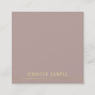 Modern Gold Text Template Professional Elegant Square Business Card