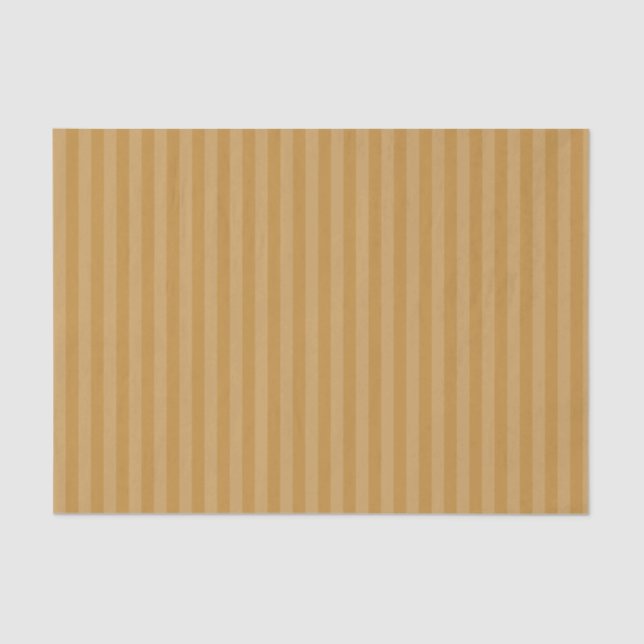 Modern Gold Tonal Stripe Christmas Holiday Tissue Paper (Front)