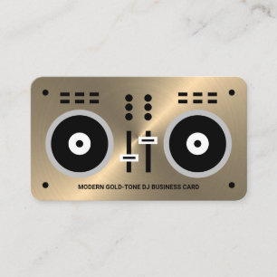 Modern Gold-Tone 2020 DJ Business Card