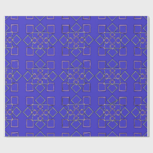 Modern Gold-Tone Geometric Pattern Wrapping Paper