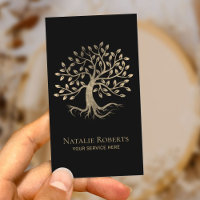 Modern Gold Tree Root Wellness Meditation Yoga Spa