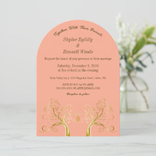 Modern Gold Tree's Invitation