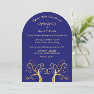Modern Gold Tree's Invitation