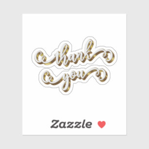 Modern Gold Typography Thank You