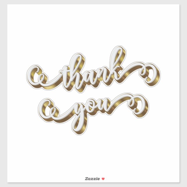 Modern Gold Typography Thank You  (Sheet)