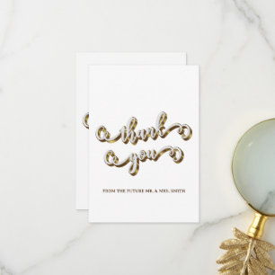 Modern Gold Typography Thank You Card