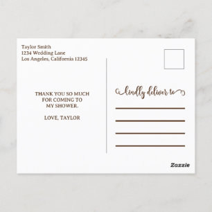 Modern Gold Typography Thank You Postcard