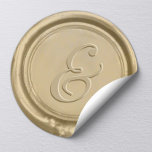 Modern Gold Wedding Ampersand Wax Seal<br><div class="desc">Modern Gold Wedding Ampersand Wax Seal Stickers.</div>