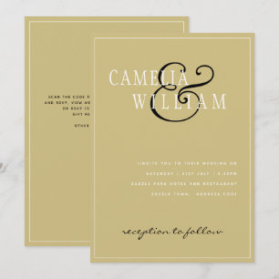 Modern Gold Wedding Invitation