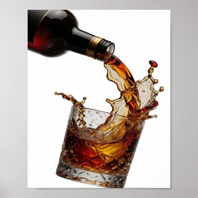 Modern Gold WHISKY SPLASH Poster (Front)