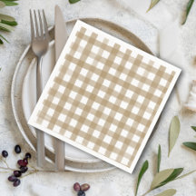 Modern Gold & White Plaid Wedding