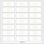 Modern Gold | White Wedding Guest Address Sticker<br><div class="desc">These modern gold | white wedding guest address stickers are perfect for your classy boho wedding. Their simple, unique abstract design accompanied by a contemporary minimal script and gold colour palette gives this product a feel of elegant formal luxury while staying simplistic, chic bohemian. Keep it as is, or choose...</div>