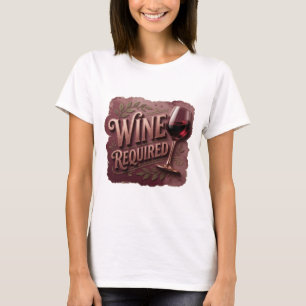Modern Gold WINE REQUIRED Custom Tee