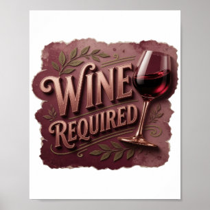 Modern Gold WINE REQUIRED Poster