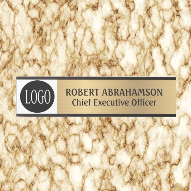 Modern Gold Your Logo Office Door Signs Sign (Creator Uploaded)