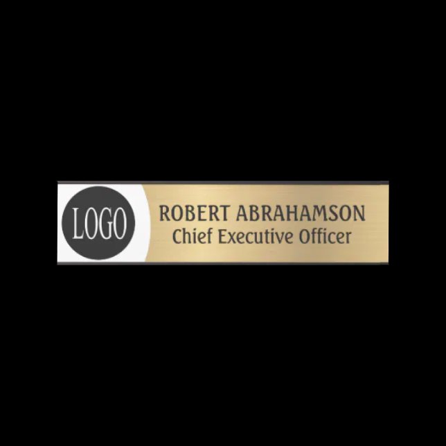 Modern Gold Your Logo Office Door Signs Sign (Creator Uploaded)