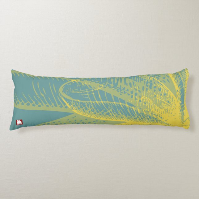 Modern  Goldden Flower Paint 1 by RD Body Cushion (Front)