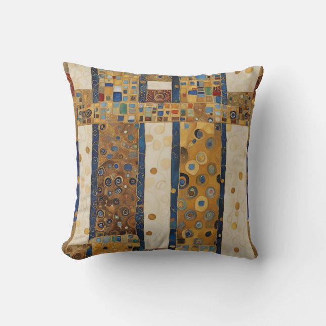 Modern Golden Abstract Cushion (Front)