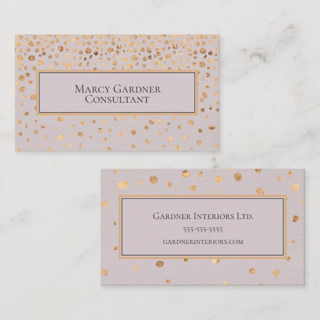Modern, Golden Abstract, Professional Business Card (Front/Back)