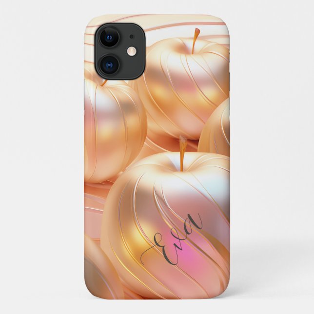 Modern Golden Apples, Rose Gold,  Case-Mate iPhone Case (Back)