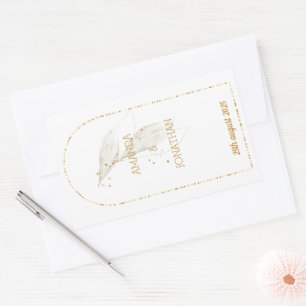 Modern Golden Arch Wedding Envelope Seal