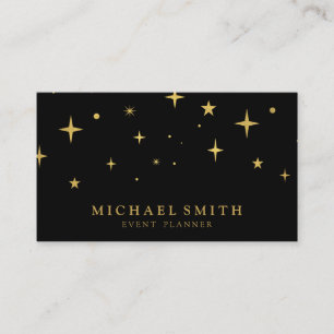 Modern Golden Brighten Stars Business Card
