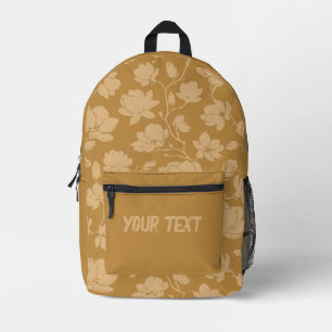 Modern Golden Brown Print Cut Sew Bag