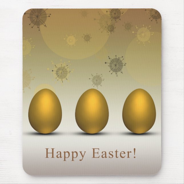 Modern Golden Easter Eggs Mouse Mat (Front)