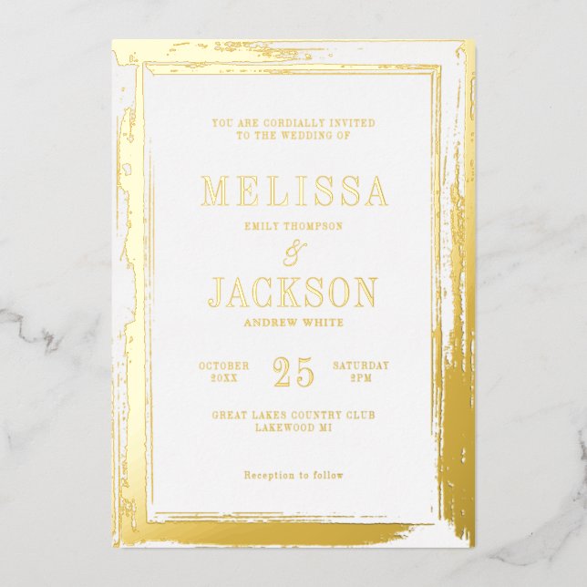 Modern golden frame Wedding (Front)