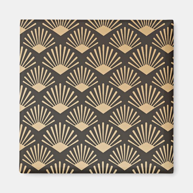 Modern Golden Gatsby pattern Magnet (Front)