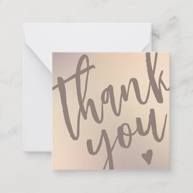 Modern Golden Glitter Business Thank You Insert Card (Front)